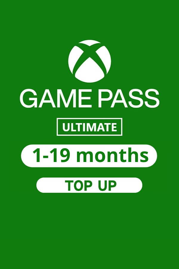 Xbox Game Pass Ultimate 1-19 month subscription, flexible gaming plans, manual activation, Xbox games for all devices, game subscription store)